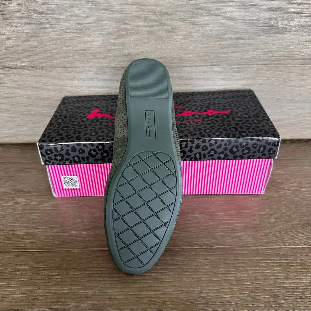 Me Too ! Brielle Leather Ballet FLATS green New